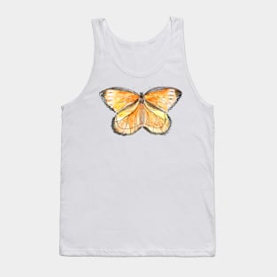 orange and black butterflies watercolor 1 Tank Top